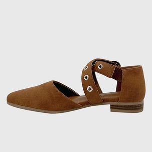 Ballerina Para Mujer Plana Ecocuero Camel